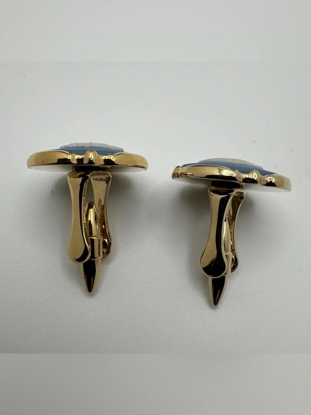 Wedgewood by Stratton Blue Jasperware Ship Cufflinks